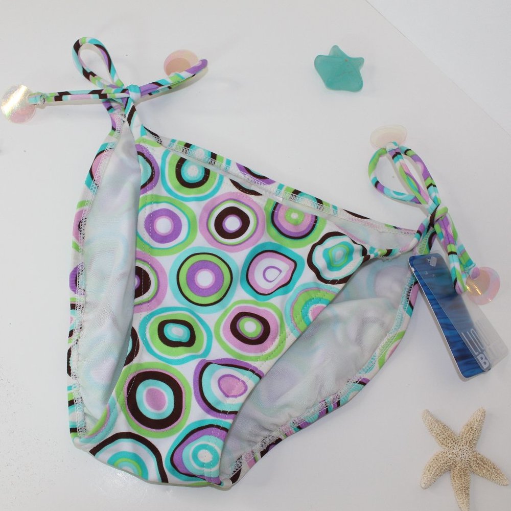 Bikini Bottoms Purple and Blue Circle Design
